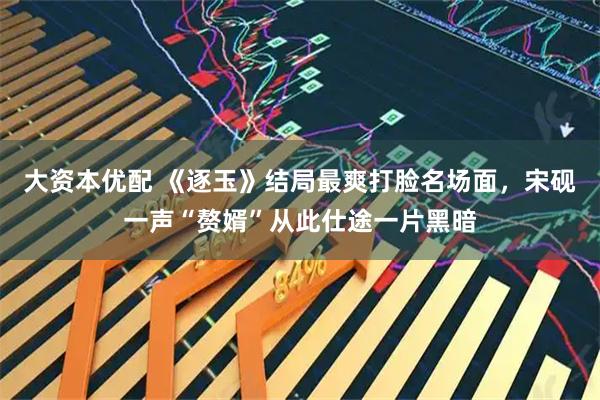 大资本优配 《逐玉》结局最爽打脸名场面，宋砚一声“赘婿”从此仕途一片黑暗