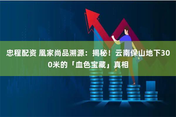 忠程配资 凰家尚品溯源：揭秘！云南保山地下300米的「血色宝藏」真相